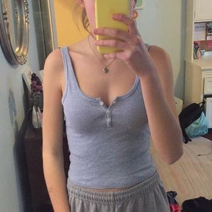 blue and white striped brandy tank top!